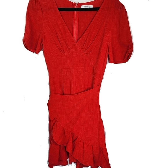 Pilgrim dress short red Secret Lover 100% cotton dress - Picture 2 of 11